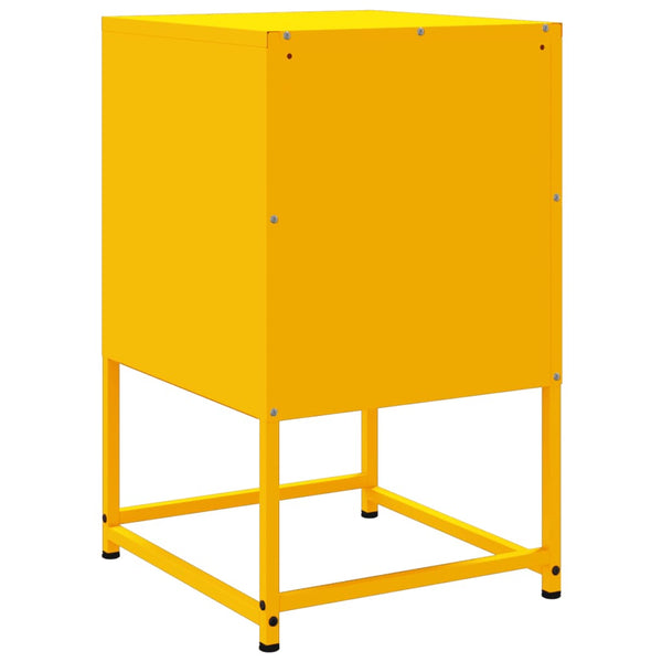 Sinapinkeltainen yöpöydät Lizetta 36x39x60,5cm (2 kpl, teräs)