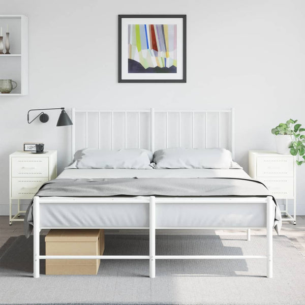 Valkoinen yöpöydät Lizetta 36x39x60,5cm (2 kpl, teräs)