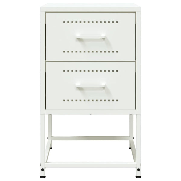Valkoinen yöpöydät Lizetta 36x39x60,5cm (2 kpl, teräs)
