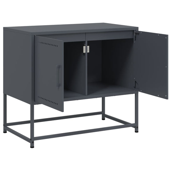 TV-Lowboard Liubovy Anthrazit 68,5x39x60,5cm (Stahl)