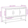 Rosa TV-Schrank Aurar 100,5x39x60,5cm (Stahl)