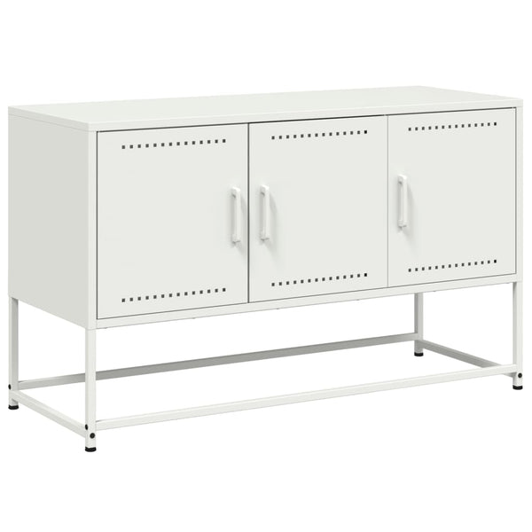 Valkoinen tv-taso Aurar 100,5x39x60,5cm (teräs)