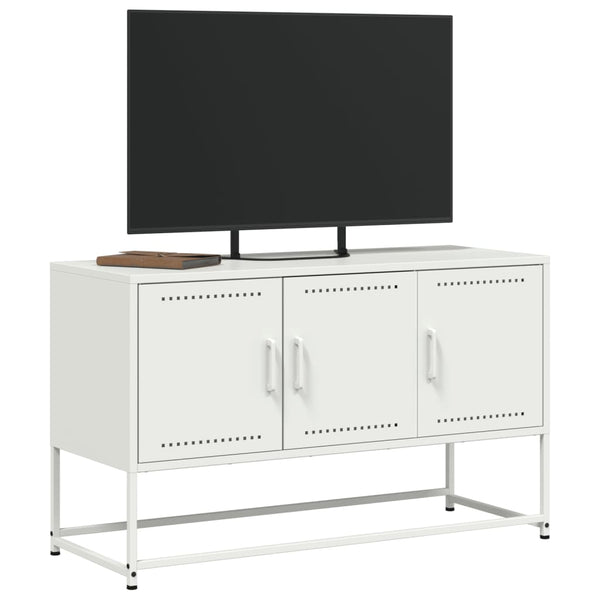 Valkoinen tv-taso Aurar 100,5x39x60,5cm (teräs)