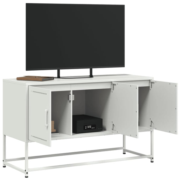 Valkoinen tv-taso Aurar 100,5x39x60,5cm (teräs)