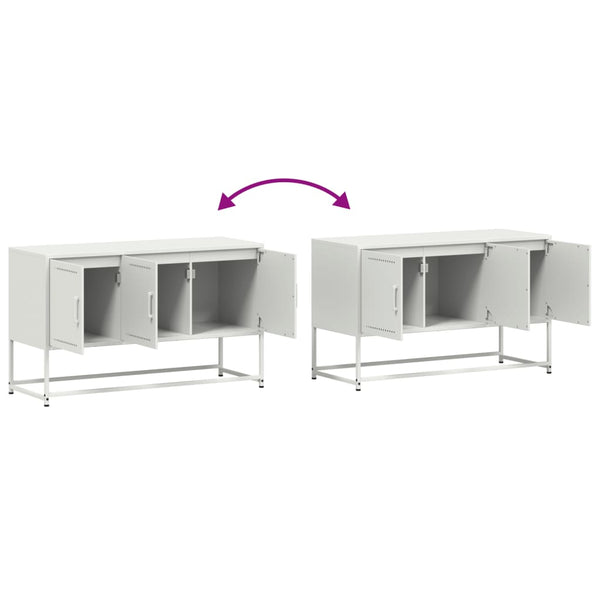 Valkoinen tv-taso Aurar 100,5x39x60,5cm (teräs)