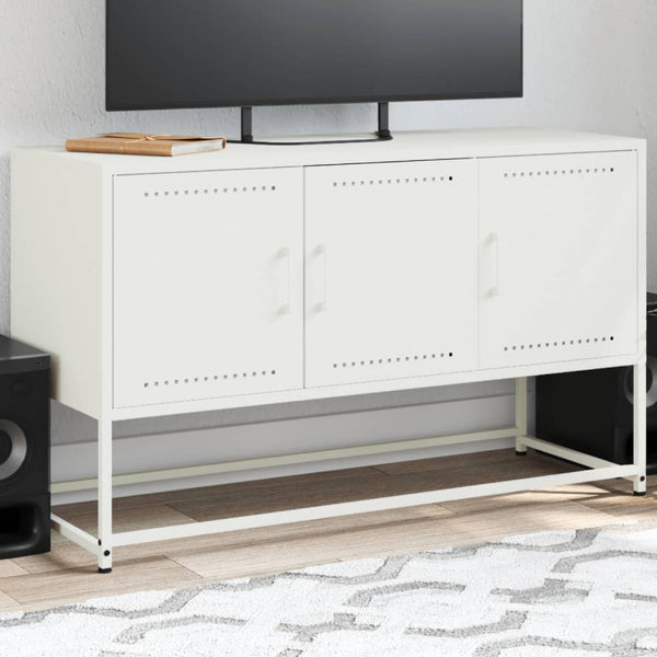 Valkoinen tv-taso Aurar 100,5x39x60,5cm (teräs)