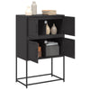 Schwarze Kommode Ronen 68,5x38,5x107cm (Stahl)