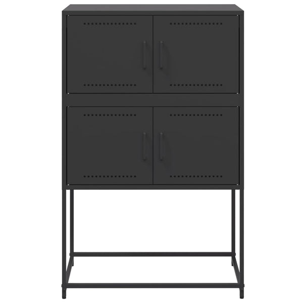 Schwarze Kommode Ronen 68,5x38,5x107cm (Stahl)