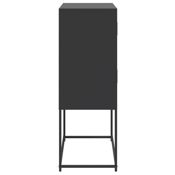 Schwarze Kommode Ronen 68,5x38,5x107cm (Stahl)