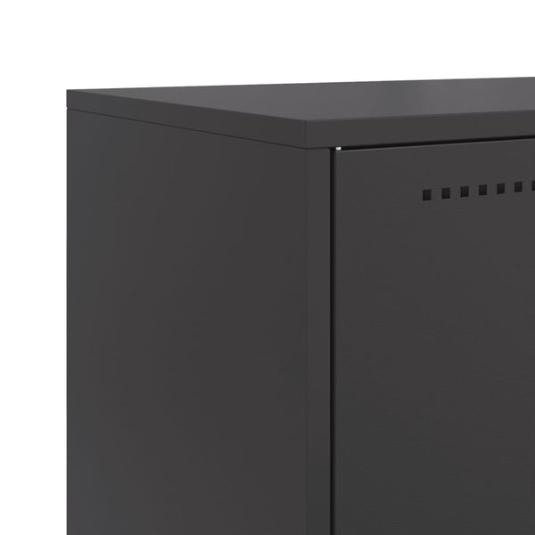 Schwarze Kommode Ronen 68,5x38,5x107cm (Stahl)