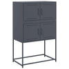 Anthrazitfarbenes Sideboard Ronen 68,5x38,5x107cm (Stahl)