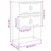 Anthrazitfarbenes Sideboard Ronen 68,5x38,5x107cm (Stahl)