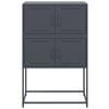 Anthrazitfarbenes Sideboard Ronen 68,5x38,5x107cm (Stahl)