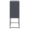 Anthrazitfarbenes Sideboard Ronen 68,5x38,5x107cm (Stahl)