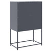 Anthrazitfarbenes Sideboard Ronen 68,5x38,5x107cm (Stahl)