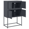 Anthrazitfarbenes Sideboard Ronen 68,5x38,5x107cm (Stahl)