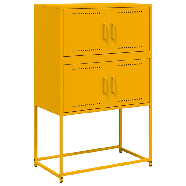 Sinapinkeltainen senkki Ronen 68,5x38,5x107cm (teräs)