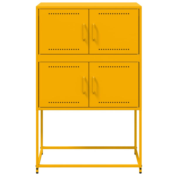 Sinapinkeltainen senkki Ronen 68,5x38,5x107cm (teräs)