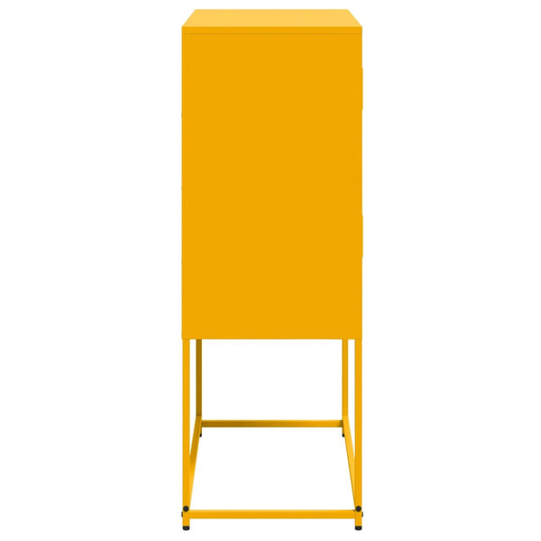 Sinapinkeltainen senkki Ronen 68,5x38,5x107cm (teräs)