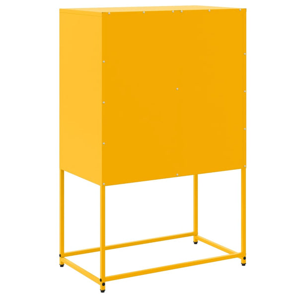 Sinapinkeltainen senkki Ronen 68,5x38,5x107cm (teräs)