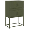 Olivgrünes Sideboard Ronen 68,5x38,5x107cm (Stahl)