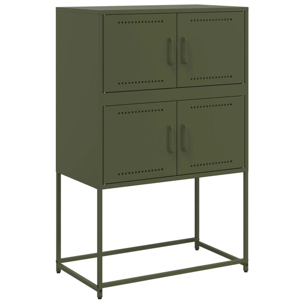 Olivgrünes Sideboard Ronen 68,5x38,5x107cm (Stahl)