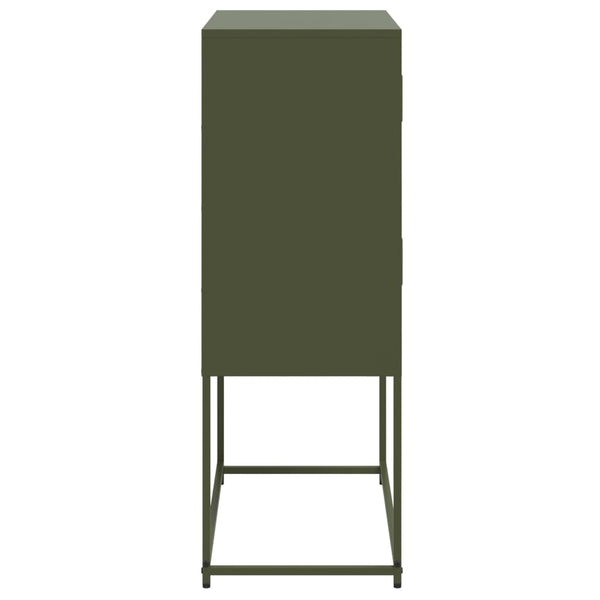 Olivgrünes Sideboard Ronen 68,5x38,5x107cm (Stahl)