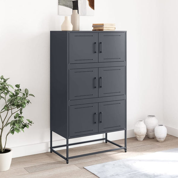Anthrazit Sideboard Ghenadii 68,5x38,5x123,5cm (Stahl)