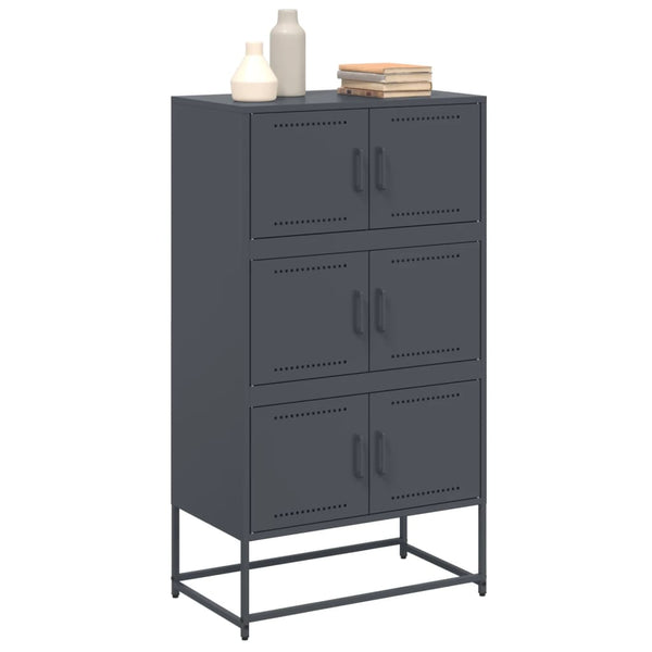 Anthrazit Sideboard Ghenadii 68,5x38,5x123,5cm (Stahl)