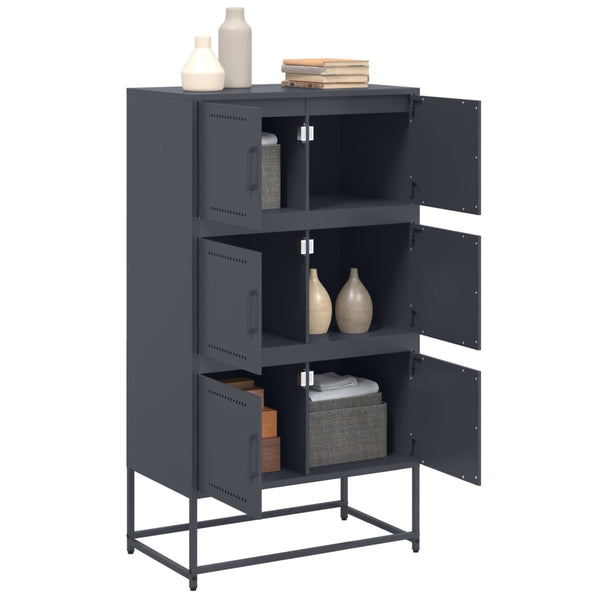 Anthrazit Sideboard Ghenadii 68,5x38,5x123,5cm (Stahl)