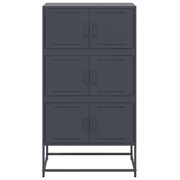 Anthrazit Sideboard Ghenadii 68,5x38,5x123,5cm (Stahl)