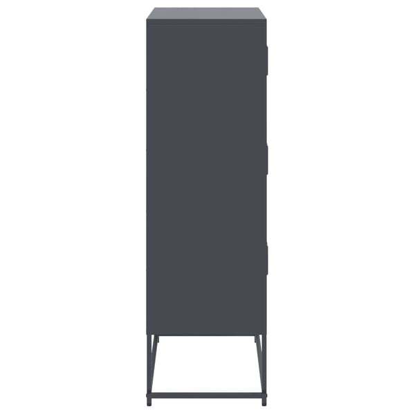 Anthrazit Sideboard Ghenadii 68,5x38,5x123,5cm (Stahl)