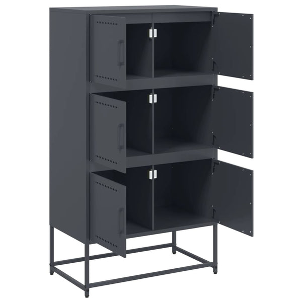 Anthrazit Sideboard Ghenadii 68,5x38,5x123,5cm (Stahl)