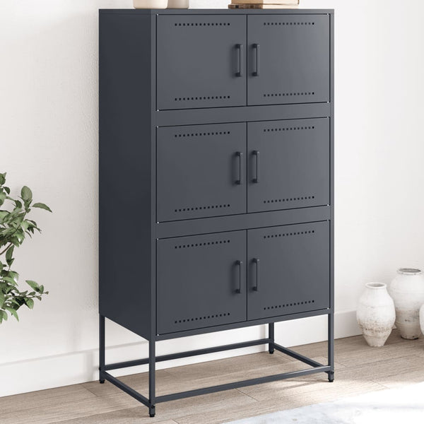 Anthrazit Sideboard Ghenadii 68,5x38,5x123,5cm (Stahl)