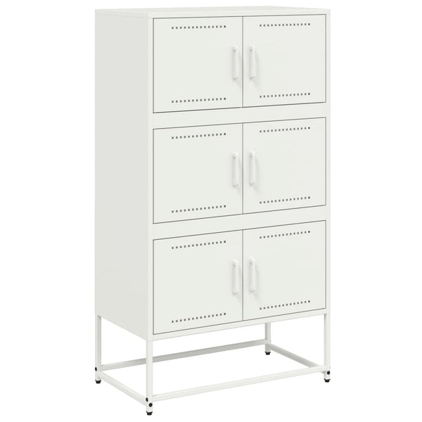 Weißes Sideboard Ghenadii 68,5x38,5x123,5cm (Stahl)
