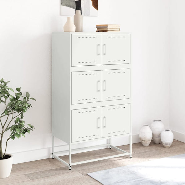 Weißes Sideboard Ghenadii 68,5x38,5x123,5cm (Stahl)