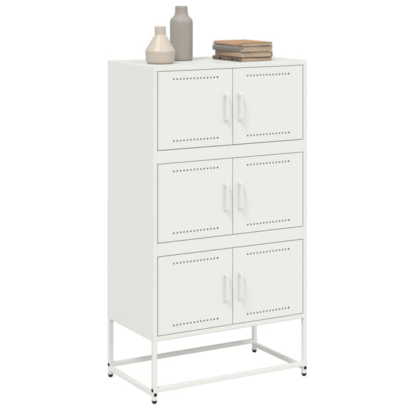 Weißes Sideboard Ghenadii 68,5x38,5x123,5cm (Stahl)