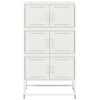 Weißes Sideboard Ghenadii 68,5x38,5x123,5cm (Stahl)