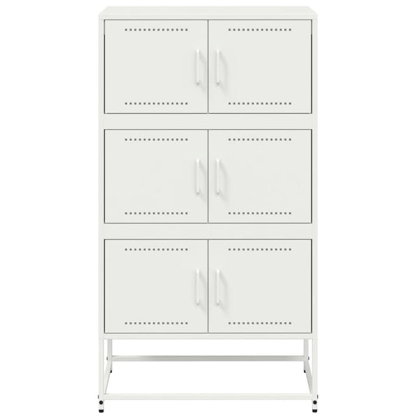 Weißes Sideboard Ghenadii 68,5x38,5x123,5cm (Stahl)