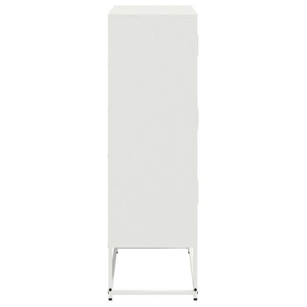 Weißes Sideboard Ghenadii 68,5x38,5x123,5cm (Stahl)