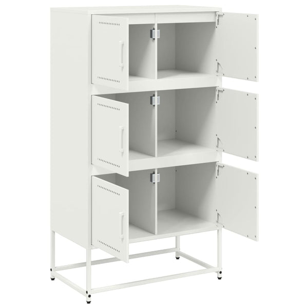 Weißes Sideboard Ghenadii 68,5x38,5x123,5cm (Stahl)