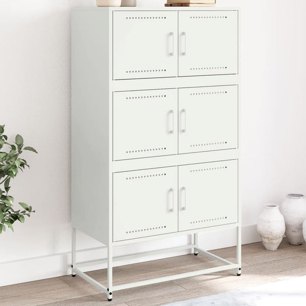 Weißes Sideboard Ghenadii 68,5x38,5x123,5cm (Stahl)