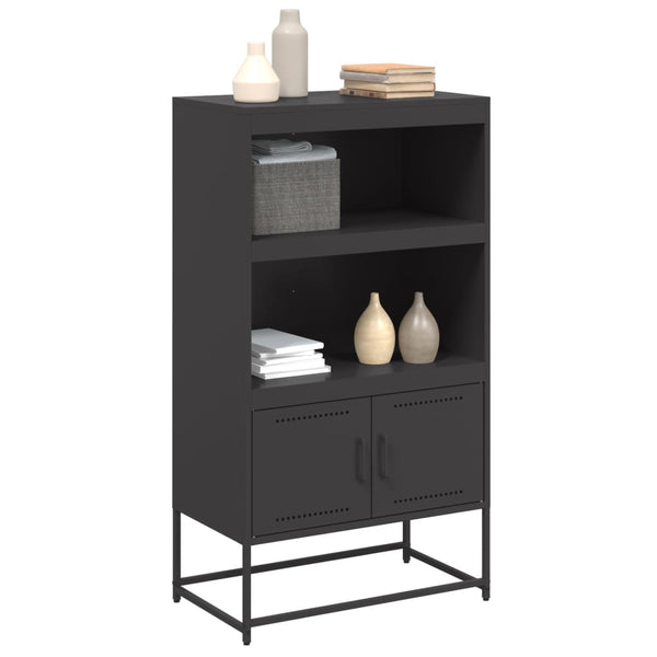 Schwarzer Schrank Binita 68,5x38,5x123,5cm (Stahl)