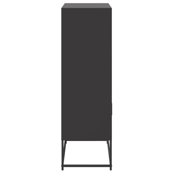 Schwarzer Schrank Binita 68,5x38,5x123,5cm (Stahl)
