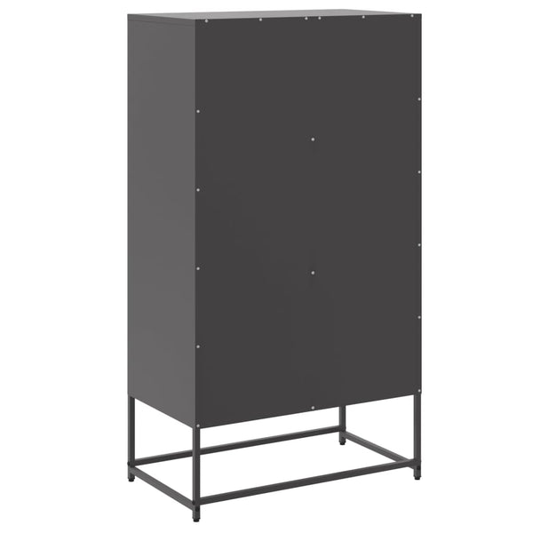Schwarzer Schrank Binita 68,5x38,5x123,5cm (Stahl)
