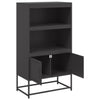Schwarzer Schrank Binita 68,5x38,5x123,5cm (Stahl)