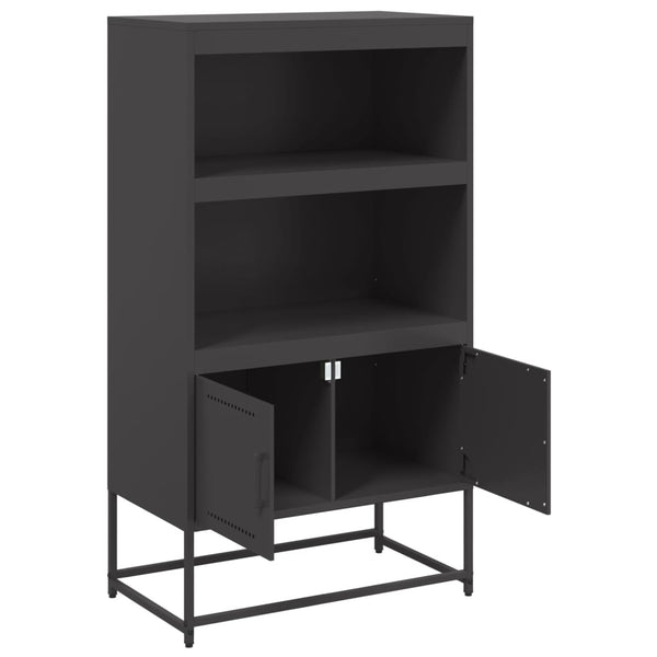 Schwarzer Schrank Binita 68,5x38,5x123,5cm (Stahl)