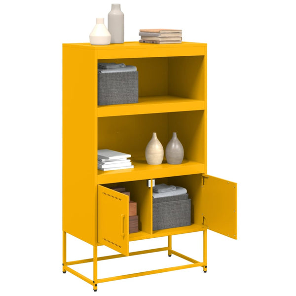 Sinapinkeltainen kaappi Binita 68,5x38,5x123,5cm (teräs)