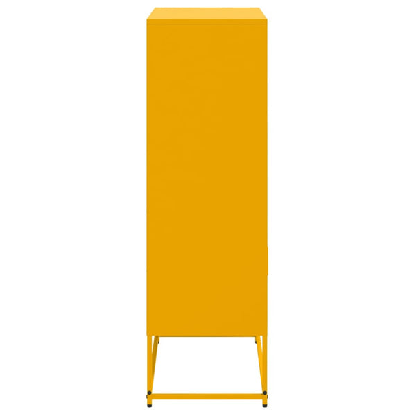 Sinapinkeltainen kaappi Binita 68,5x38,5x123,5cm (teräs)