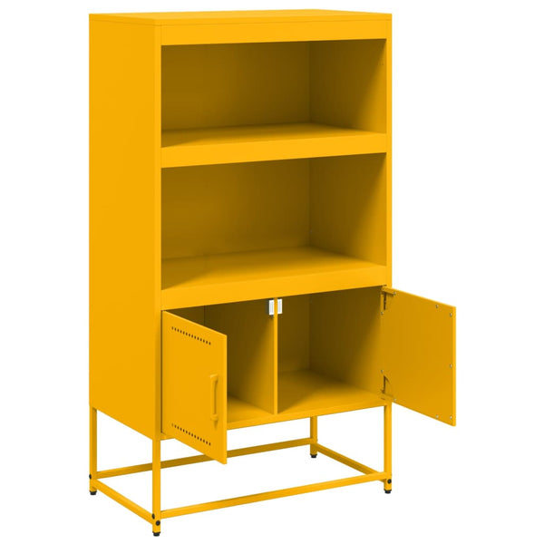 Sinapinkeltainen kaappi Binita 68,5x38,5x123,5cm (teräs)